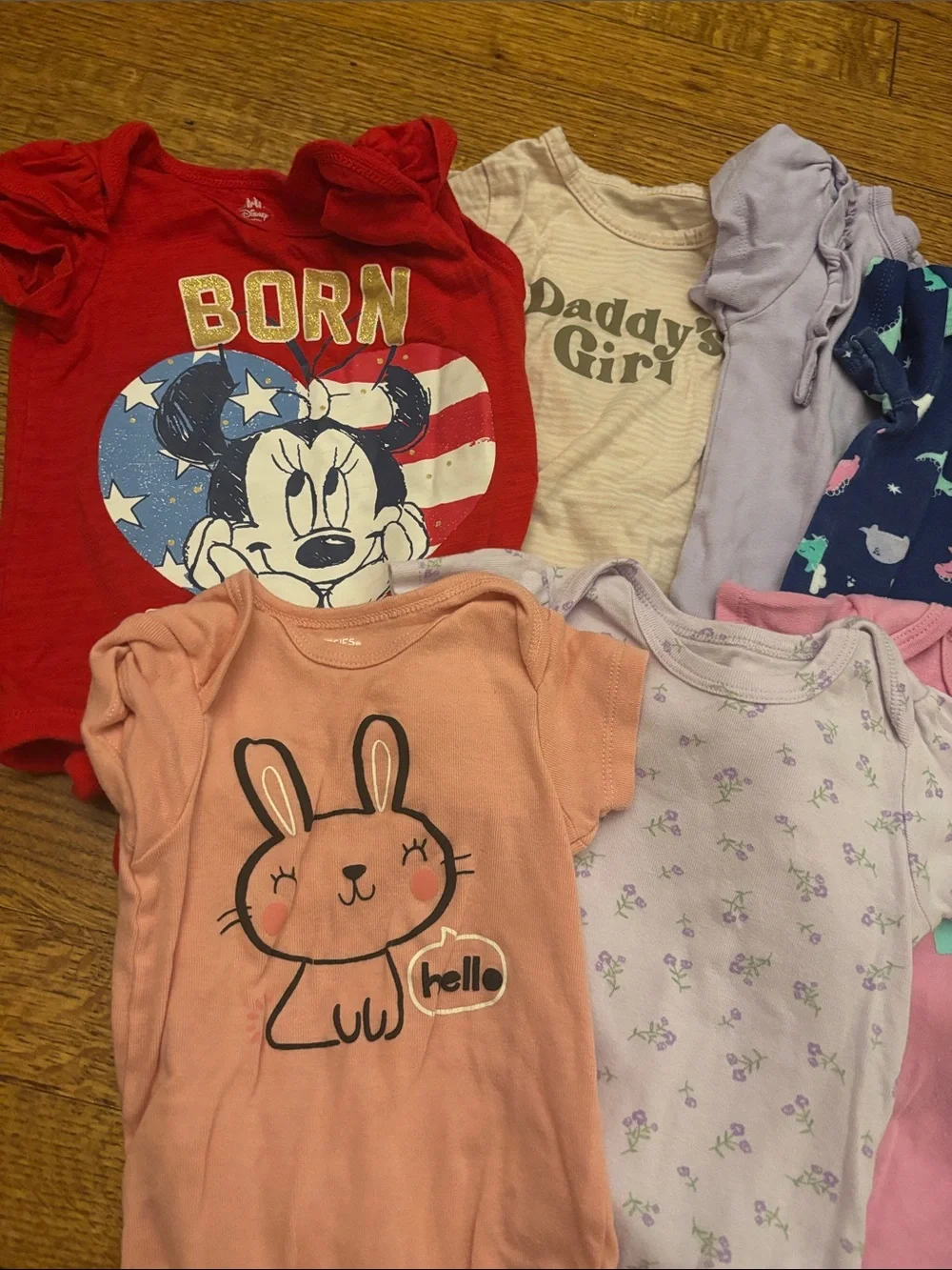 Mixed Baby Girls Short-Sleeve Onesies - Assorted Colors